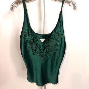 Vintage 90s Victorias Secret embroidered silk Camisole